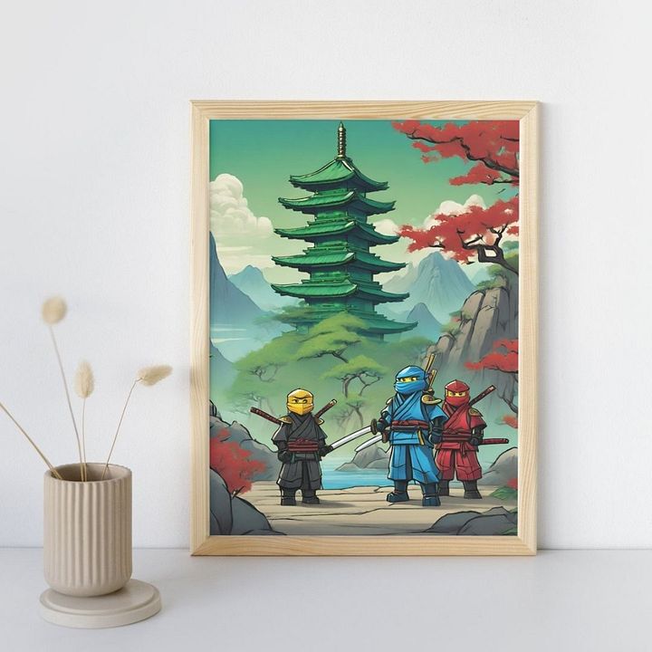 Ninja's on a Mission - wall art Boys Room - Ninja Poster - Ninjago inspired Wall Decoration for Boys product image (26)