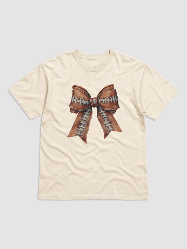 Vintage Style Football Bow T-Shirt (Homemade) product image (2)