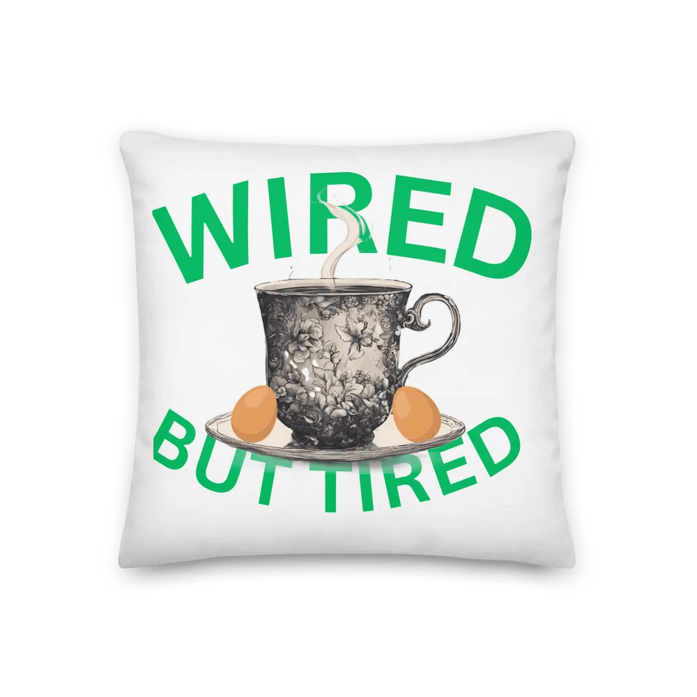 Wired But Tired Pillow product image (1)