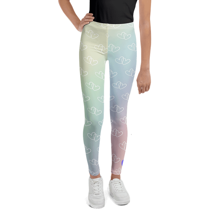 Rainbow Heart Youth Leggings product image (1)