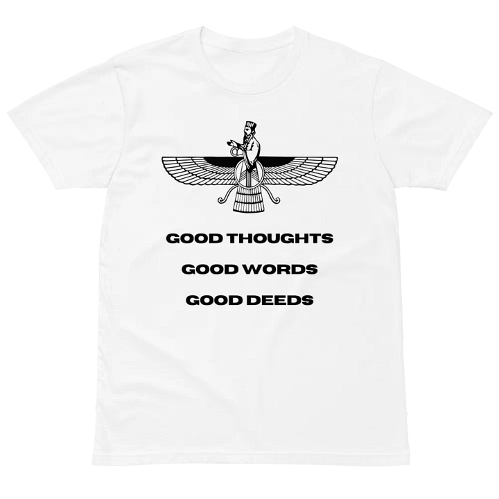 Faravahar Persian Design T-Shirt Good Thoughts Good Words Good Deeds product image (2)