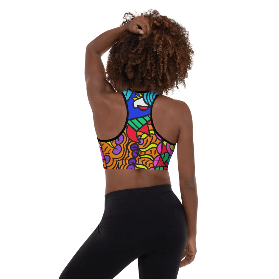 Vibrant Chaos All-Over Sports Bra product image (8)