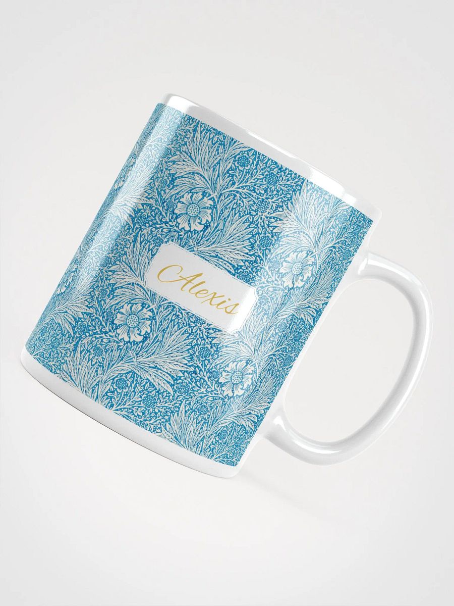 Personalized Marigold Pattern White Glossy Mug product image (4)