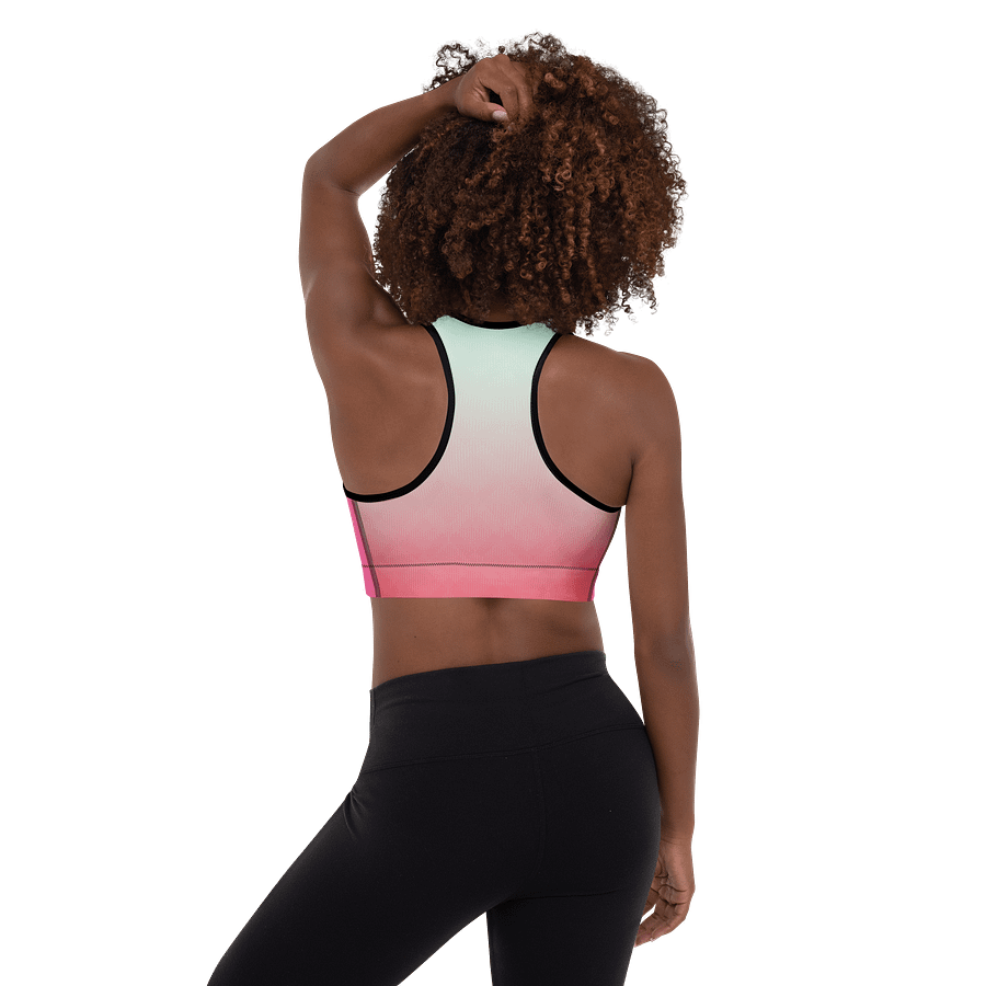 LADY MAC SPRTS BRA PADDED PINK/BLACK product image (3)