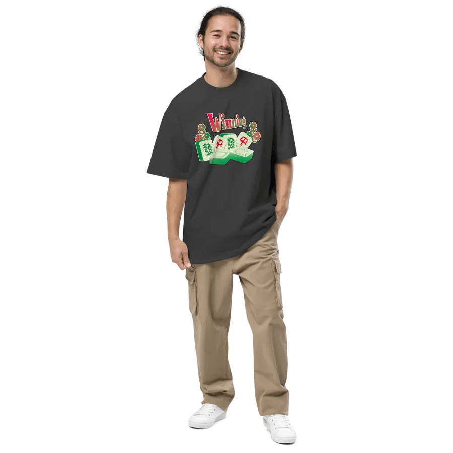 lucky Winning Mahjong Oversized T-Shirt product image (8)