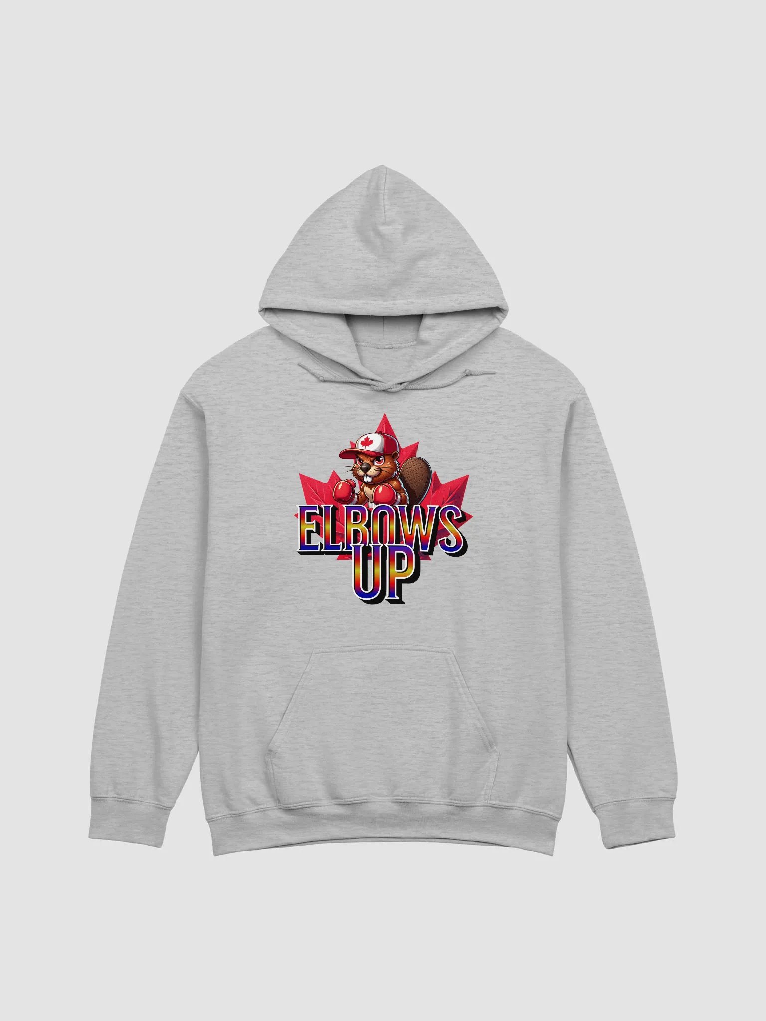 Elbows Up Maple Leaf Beaver Boxing Mauler Hoodie product image (1)