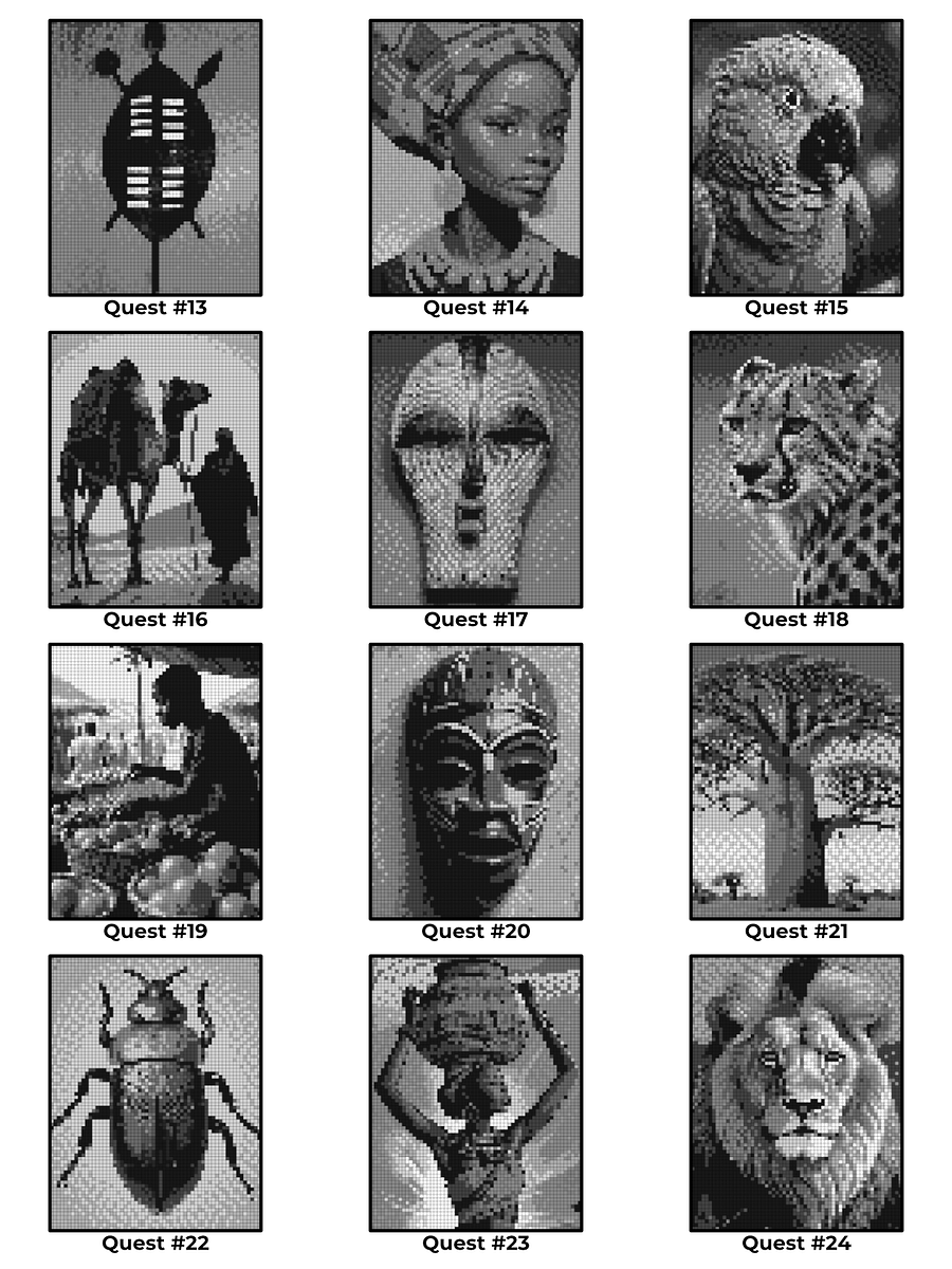 Pixel-Perfect Africa Coloring Book: Pixel Art Color By Number with 36 Illustrations product image (5)