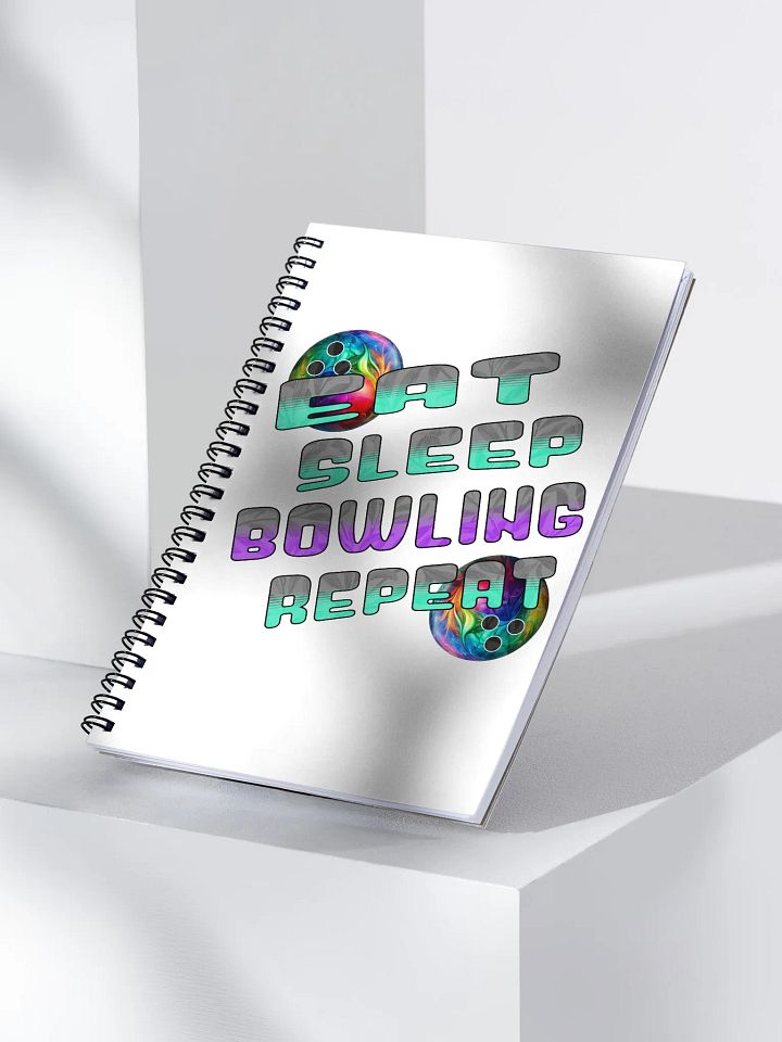 Eat Sleep Bowling Repeat Angle Ballad Spiral Notebook product image (2)