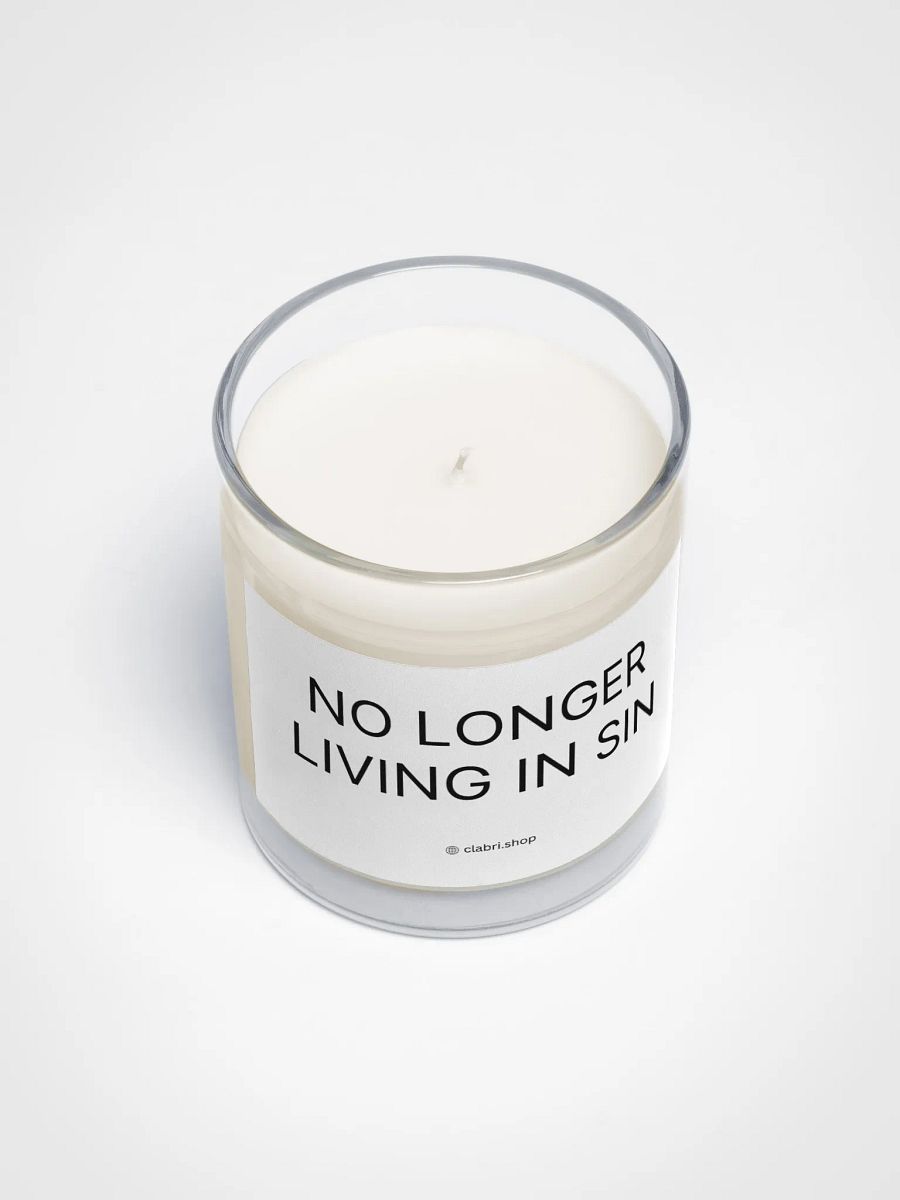 No Longer Living In Sin” Wedding Gift Candle product image (3)