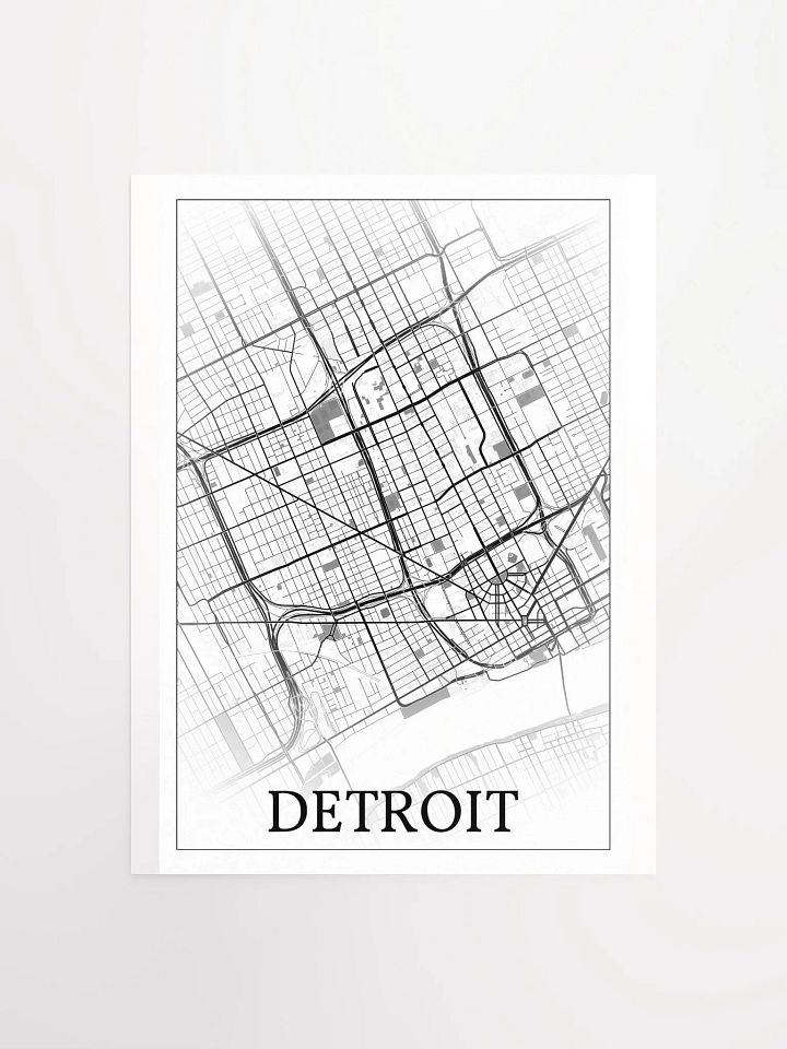 Detroit, Michigan, USA, city map print product image (3)