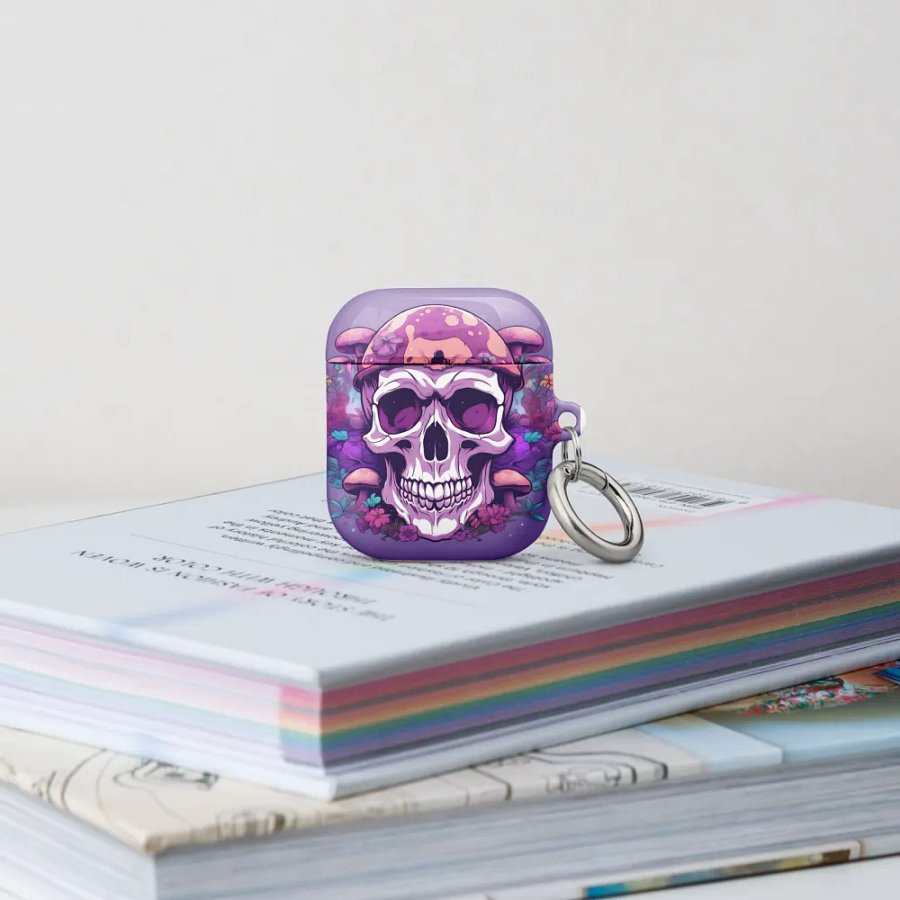 Psychedelic Mushroom Skull AirPods® Case product image (11)