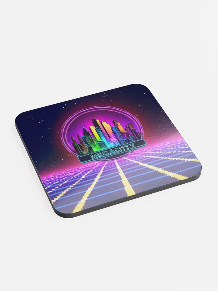 Megacitygamer Neon Nights Cork Coaster Set product image (1)