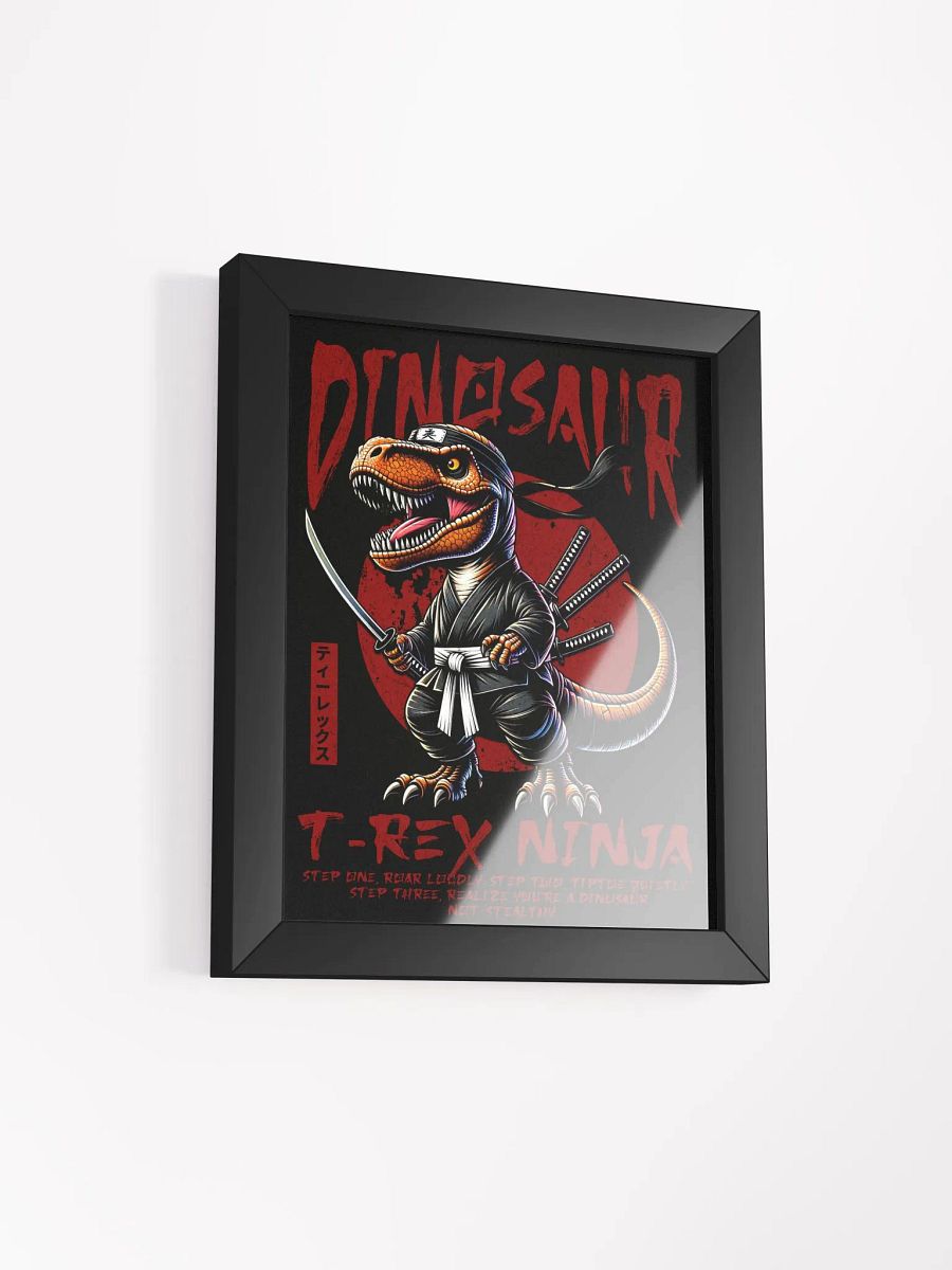 Framed T-Rex Ninja Jurassic Shinobi Poster product image (2)