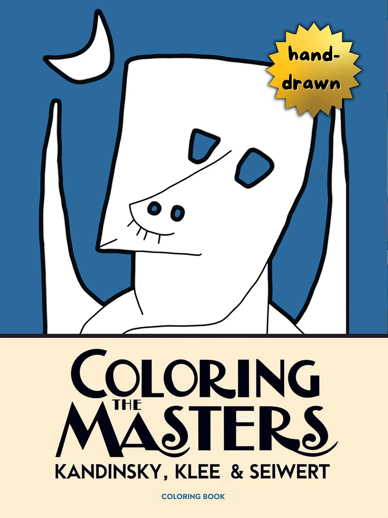 PDF, PNG - Coloring The Masters Kandinsky, Klee & Seiwert Coloring Book
