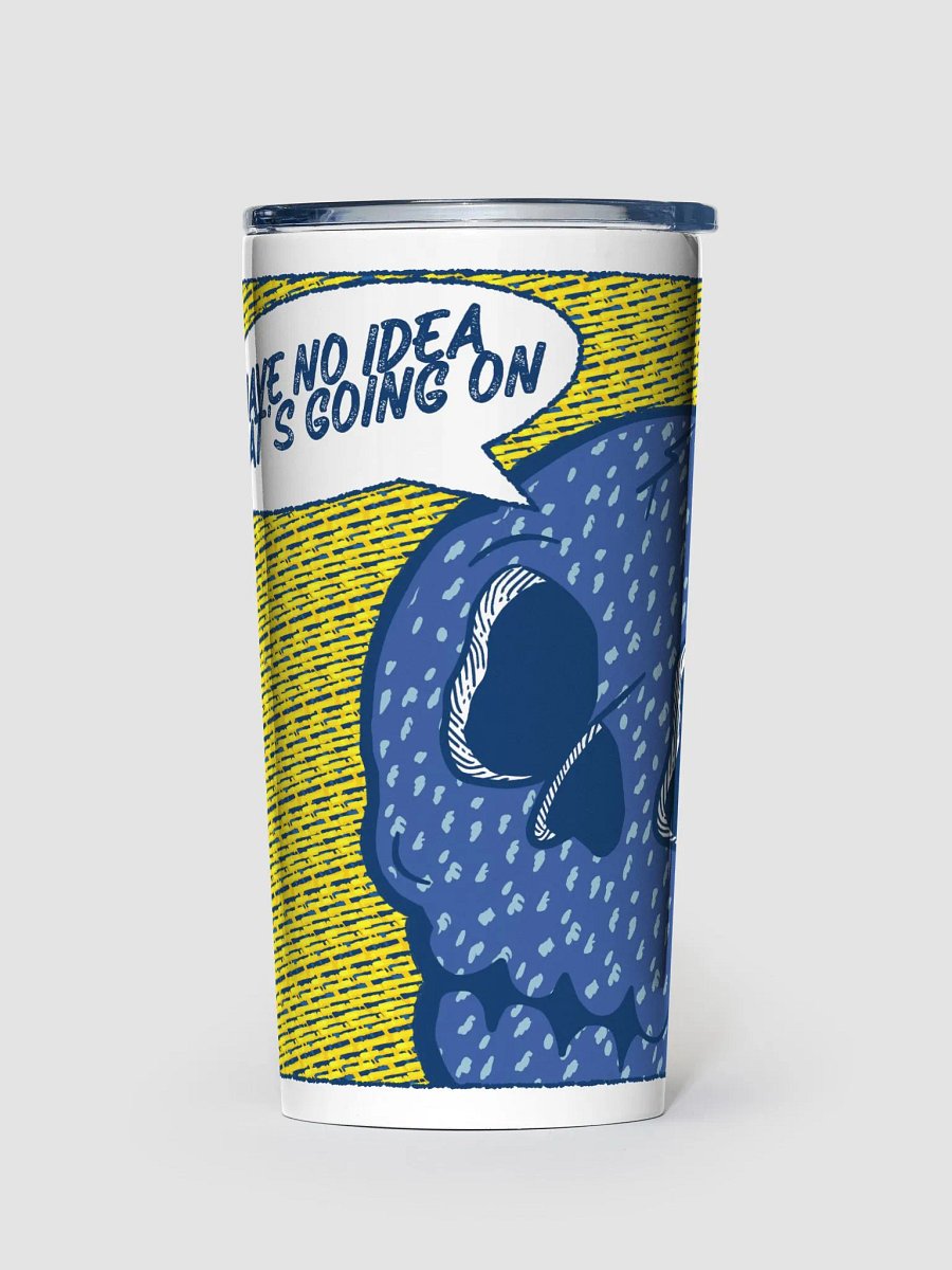 Confused Pop Skull Stainless Steel Tumbler product image (1)