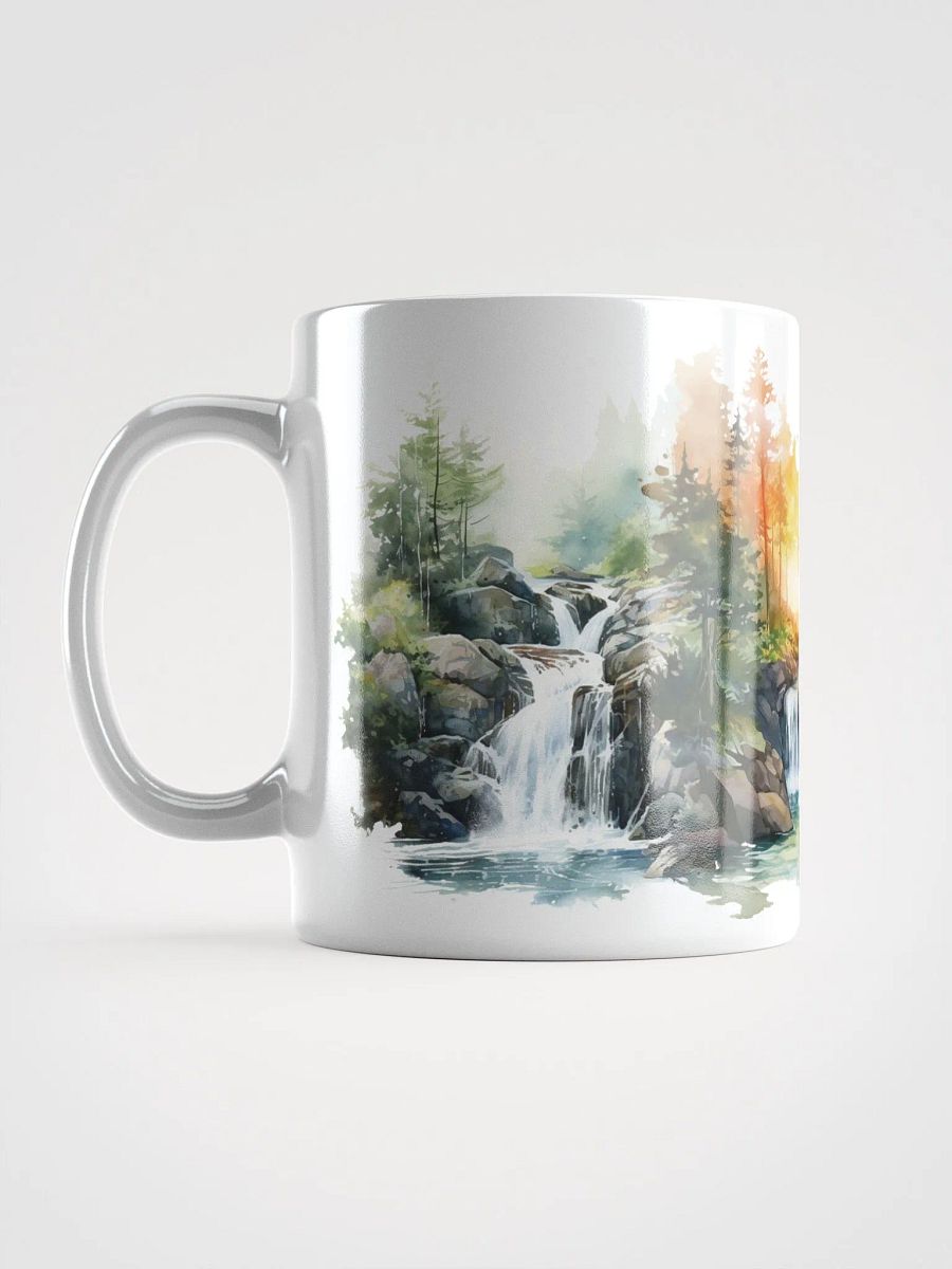 Serene Falls White Glossy Mug product image (4)