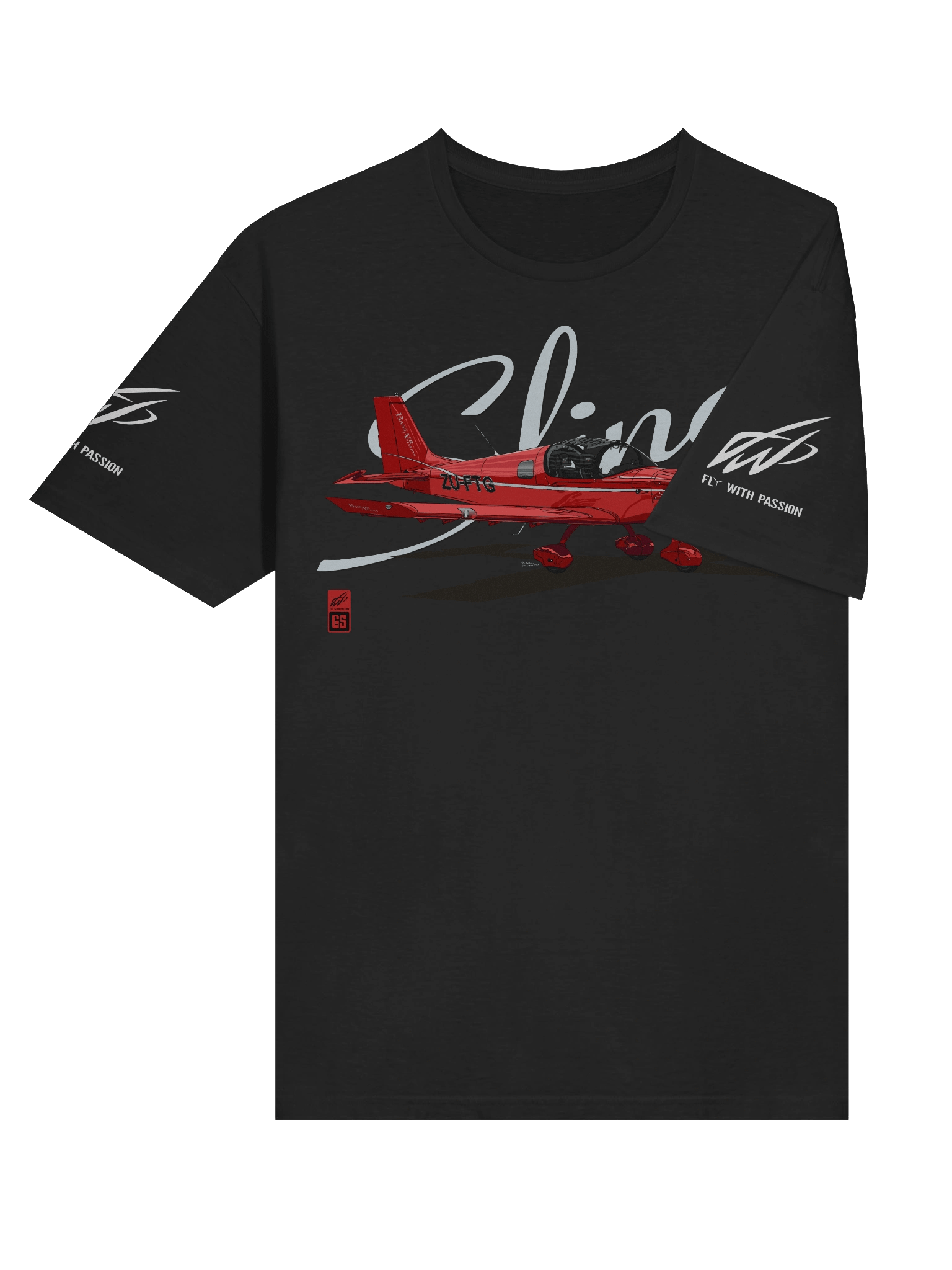 Sling 2 ZU-FTG Exceptional BLACK T-Shirt – Front & Sleeve Print – 1 product image (6)