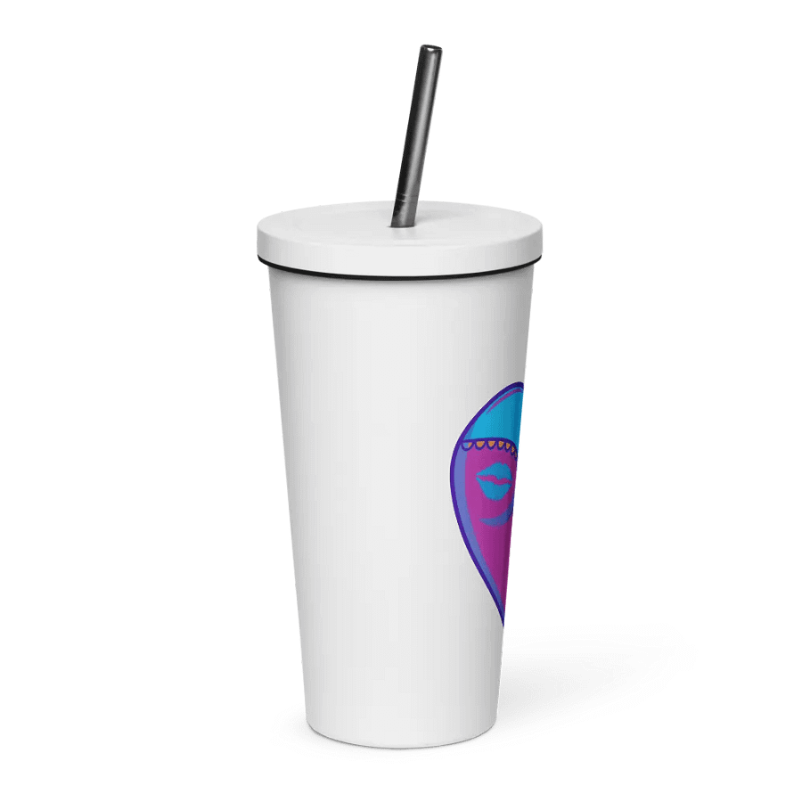 NEON KILLA EMMY HEART BUTT INSULATED TUMBLER WITH STRAW product image (4)