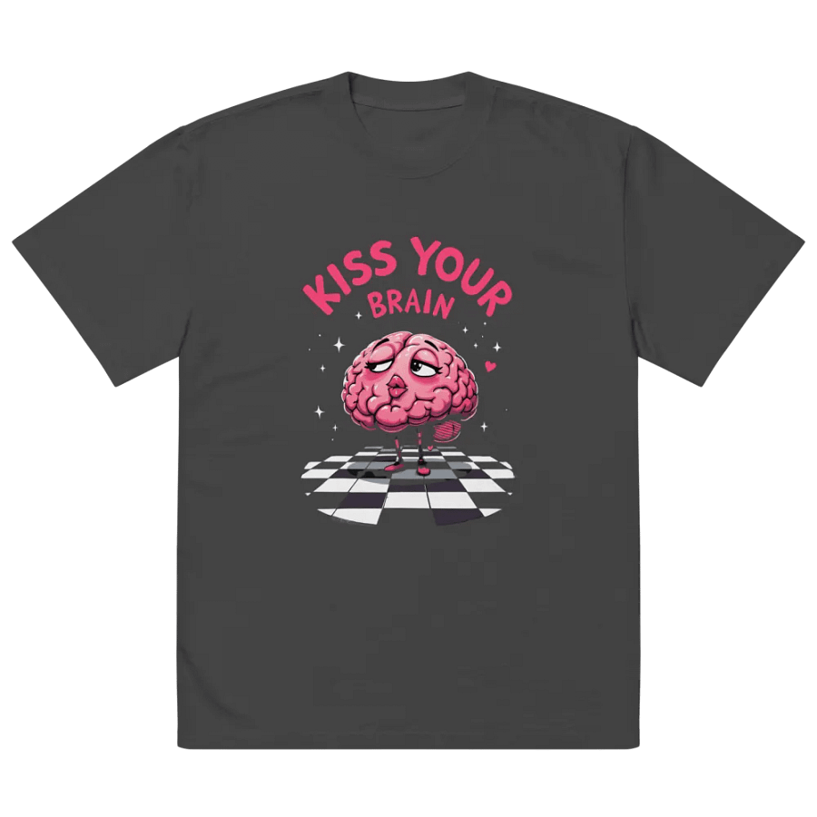 Kiss Your Brain Valentine Test Day Oversized Tee product image (5)