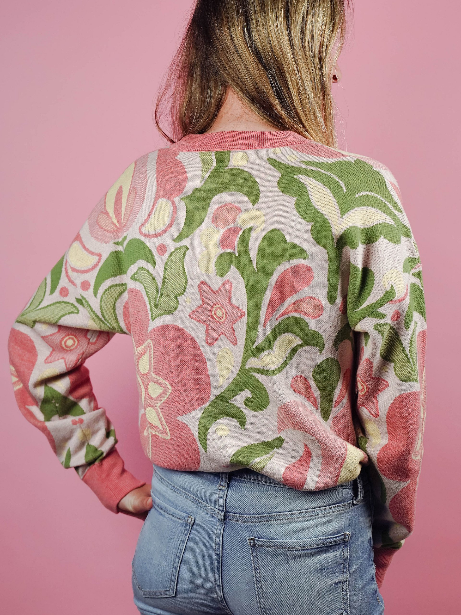 Botanical Wallpaper Sweater - Coral product image (2)