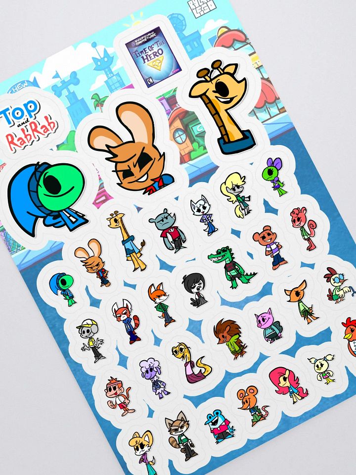 Top and RabRab Sticker Sheet product image (1)