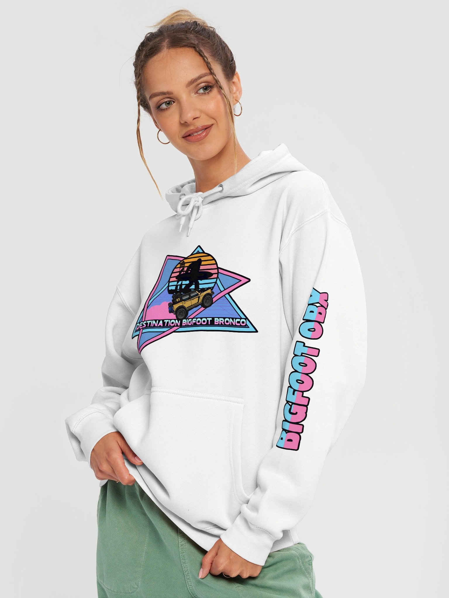 Destination Bigfoot Bronco Front JC Edition Retro-Inspired Hoodie (Multiple Colors Available) product image (19)