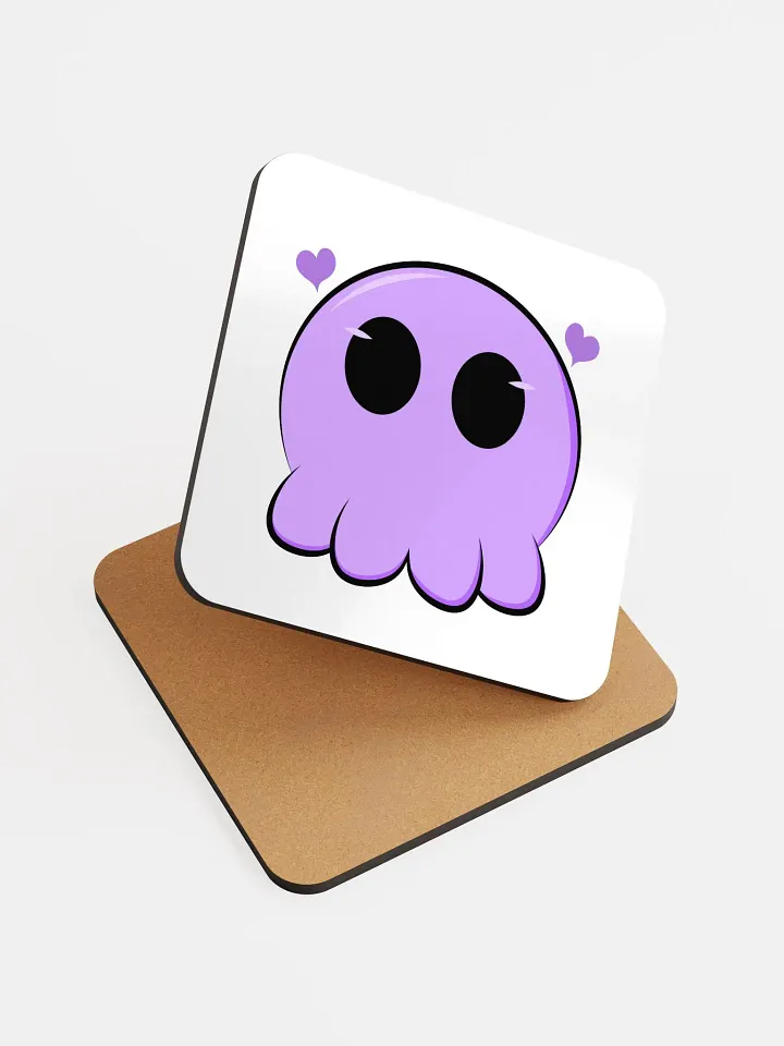 Scruffles Heart Glossed Cork Coaster product image (1)
