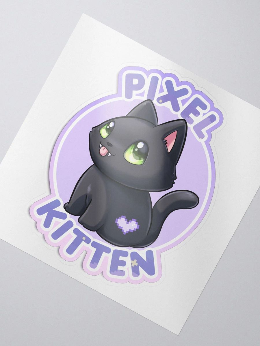 Pixel Kitten Kitty Logo Sticker product image (2)