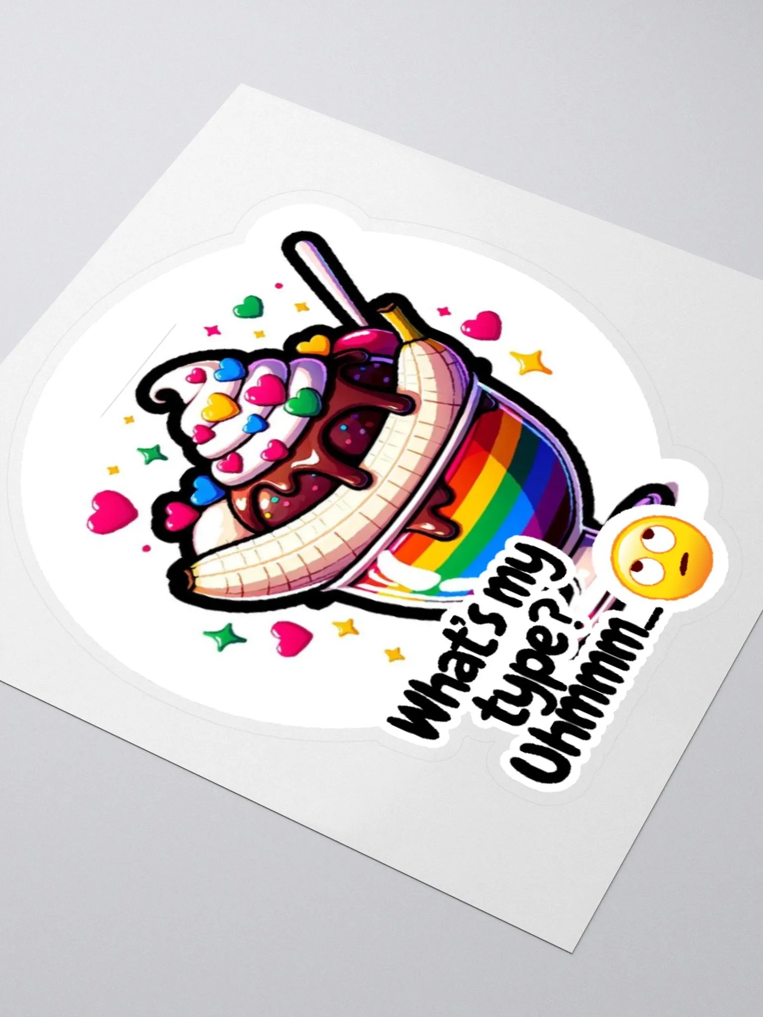 Dessert Sticker-Innuendo Sticker-Rainbow Style-LGBTQIA Sticker product image (7)