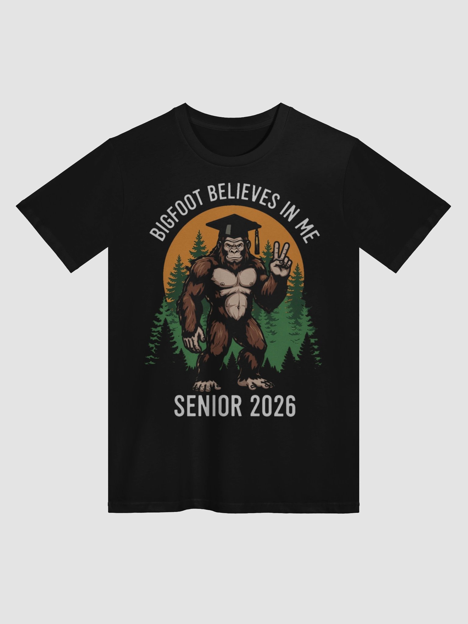 Bigfoot Believes in me Unisex Graduation T-Shirt product image (2)