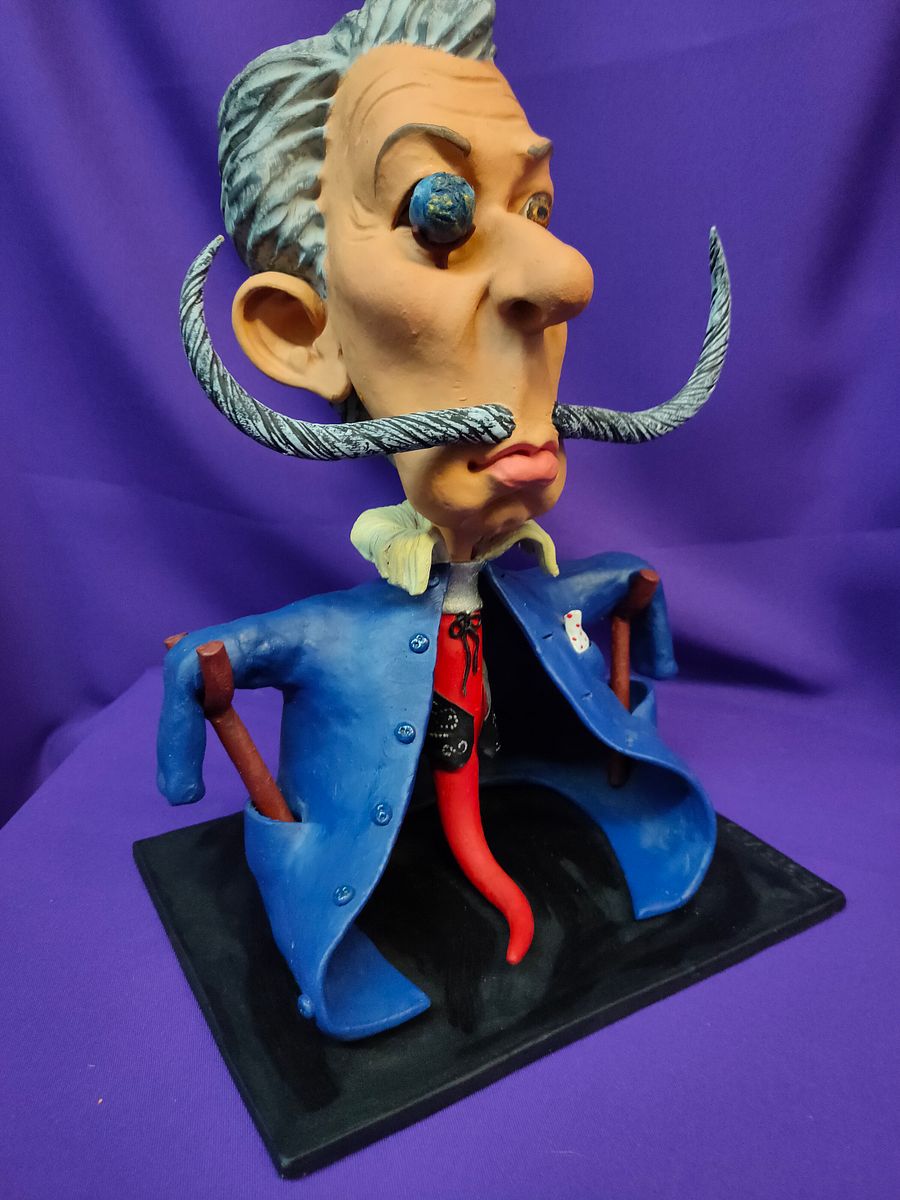 Extraordinária estatueta Salvador Dali, caricatura moderna, peça de autor product image (9)