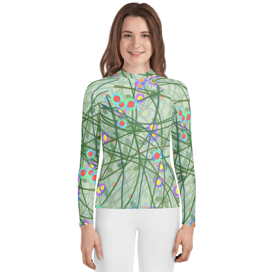 Whimsical Meadow Youth Rash Guard product image (1)