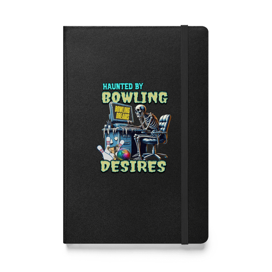 Haunted By Bowling Desires Hardcover Notebook product image (1)