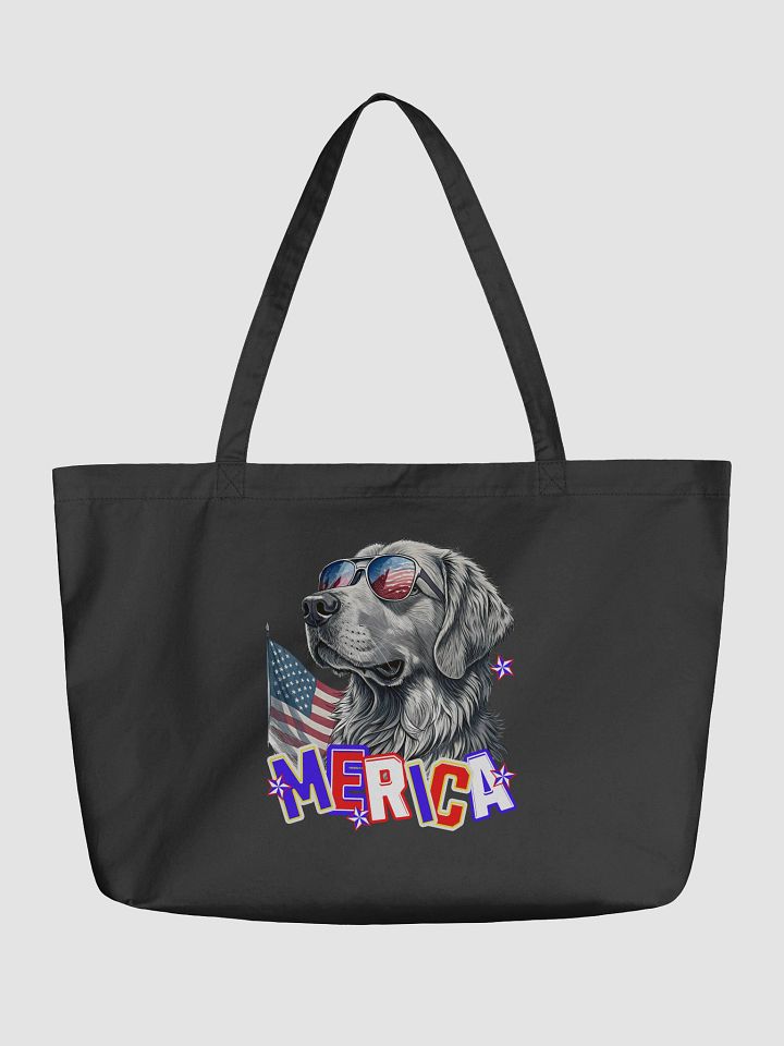Merica Golden Retriever Patriotic Pooch Eco Tote product image (2)