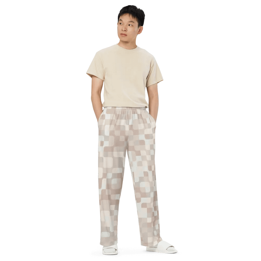 BUIII Pixelated Geometry: Whispering Sands Wide-Leg Pants product image (6)