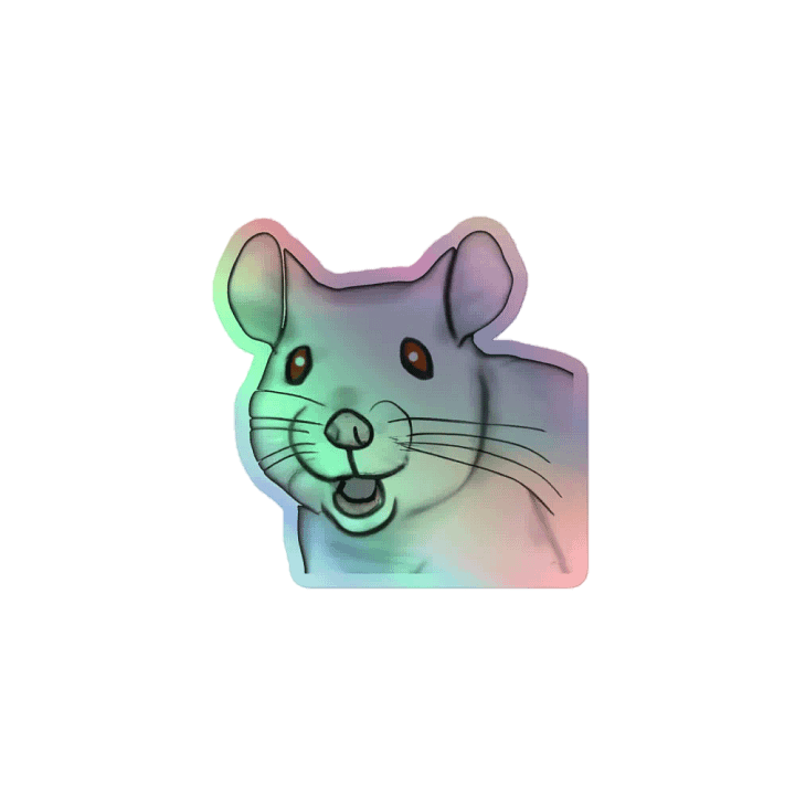 Holographic rat sticker product image (1)