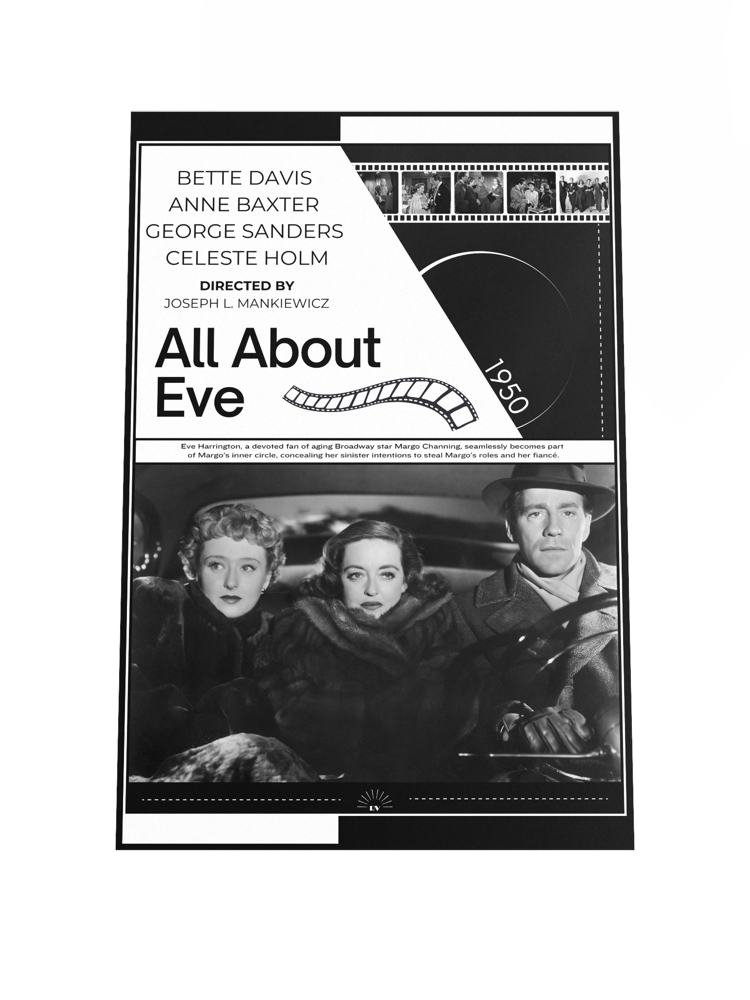 All About Eve with Bette Davis 1950 | Movie Poster | 12x18 Wall Art product image (1)