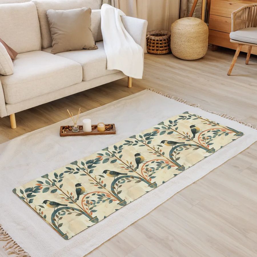 Cute Birds Yoga Mat by Treasure Pie product image (1)