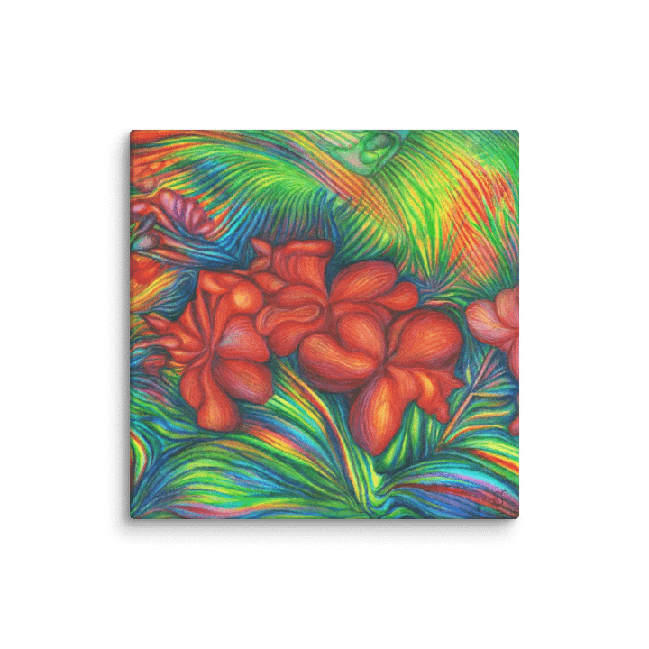 Blank Canvas: Unleash Your Artistic Vision - Tropical Red Flowers product image (1)