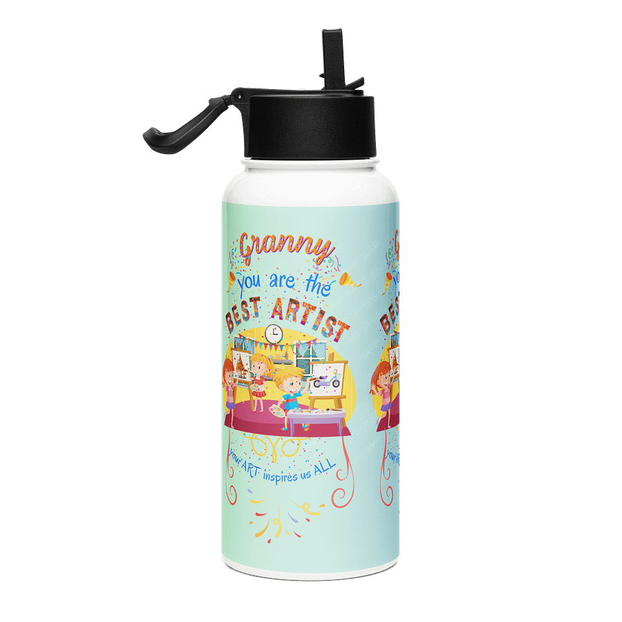 Love Granny's art Stainless Steel Water Bottle gift for arty granny on mothersday product image (4)