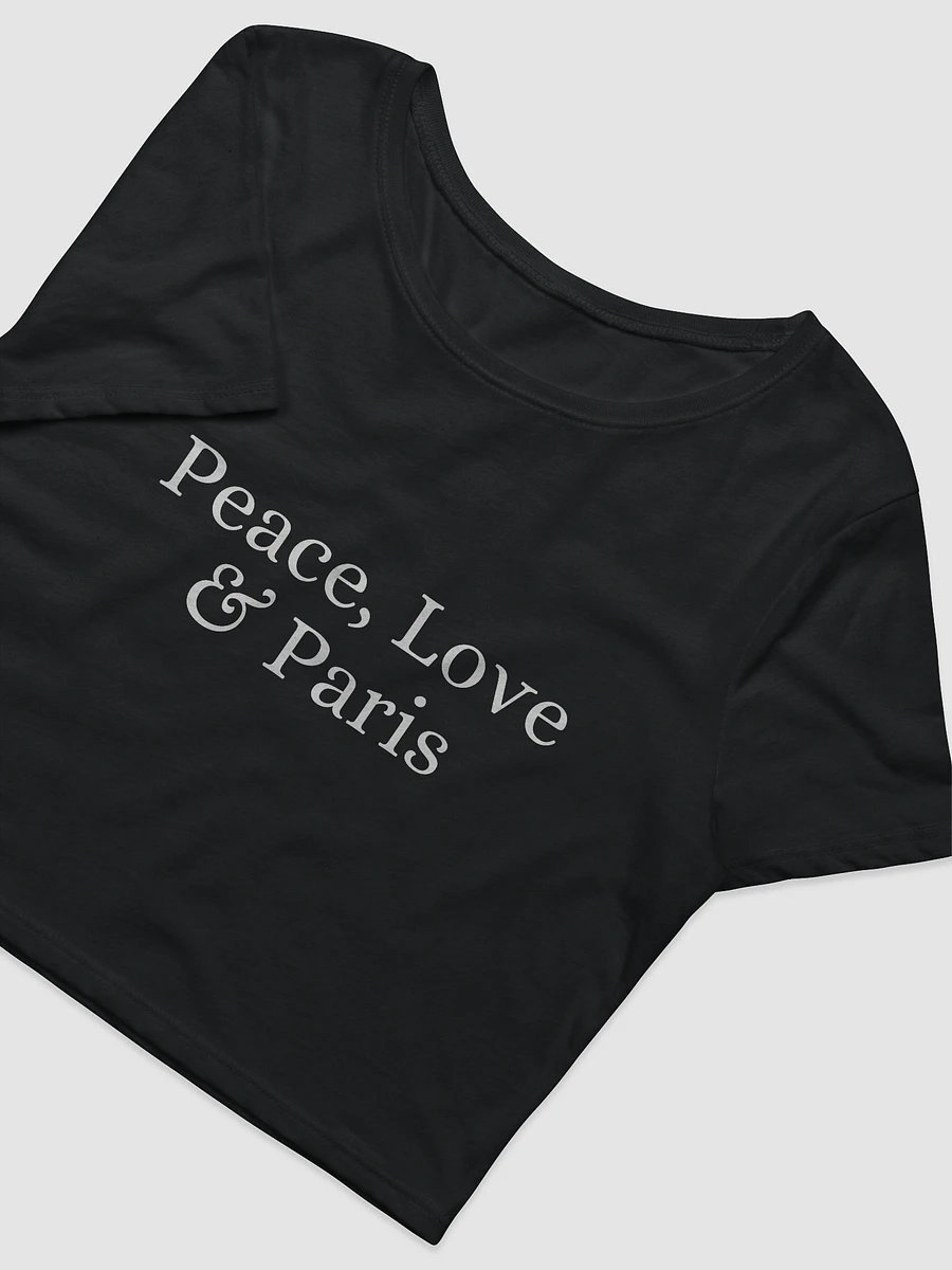 Peace, Love and Paris Muse Crop Tee | White Ink Design product image (5)