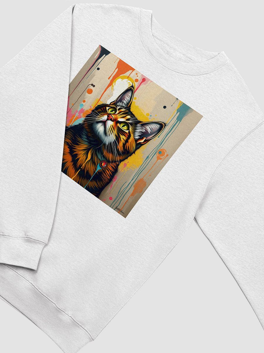 Vibrant Cat Illustration Crewneck product image (3)