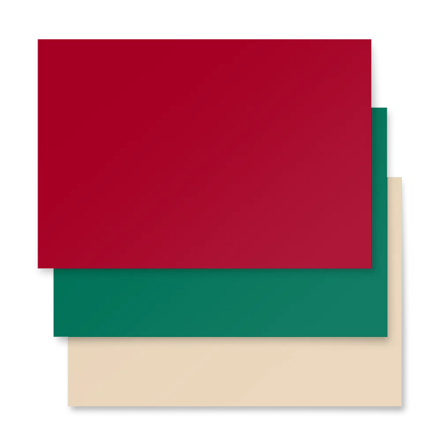 Mixed (Red, Green, Champagne) Solid Holiday Christmas Wrapping Paper Sheets (3) product image (4)