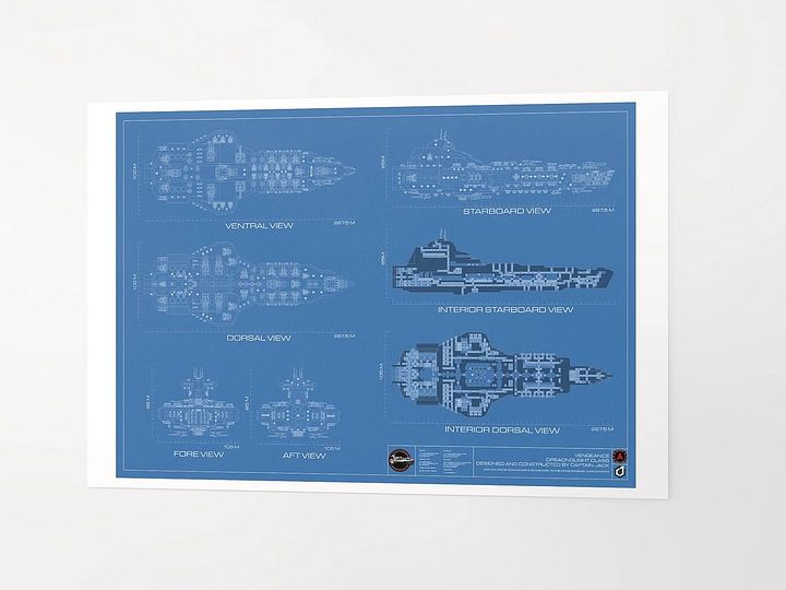Vengeance Starship Blueprint Poster product image (1)