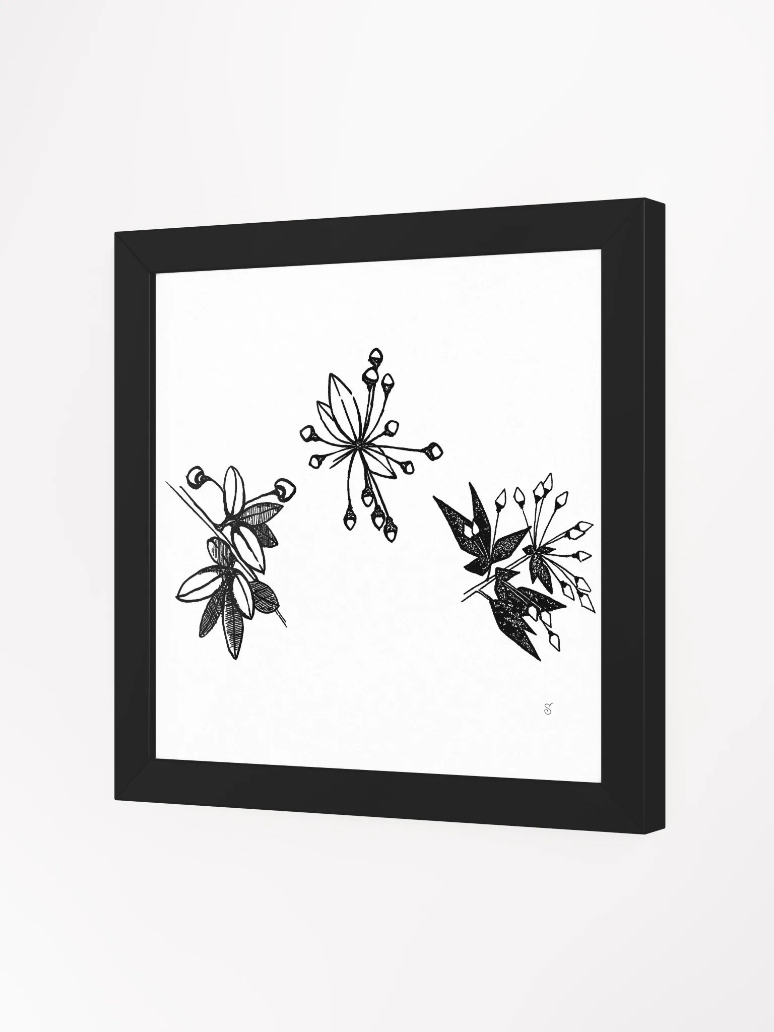 Botanical Bliss Framed Matte Poster Set - Stylized Plants product image (5)