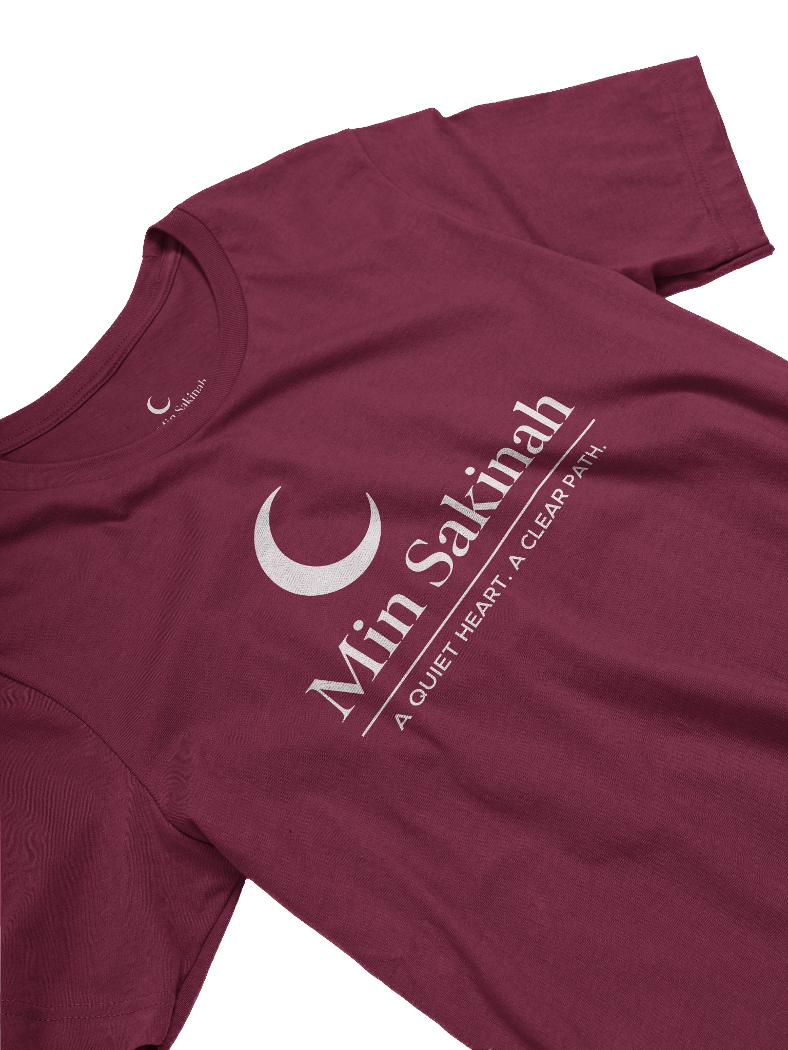 Min Sakinah Vision T-Shirt – Clear White Print product image (6)