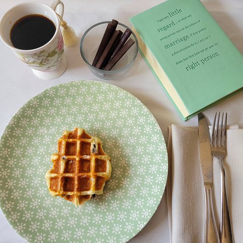 Waffle + chocolate = the sweetest start to the day. 🍫

Our classic Belgian liege waffle is filled with two bars of imported d...