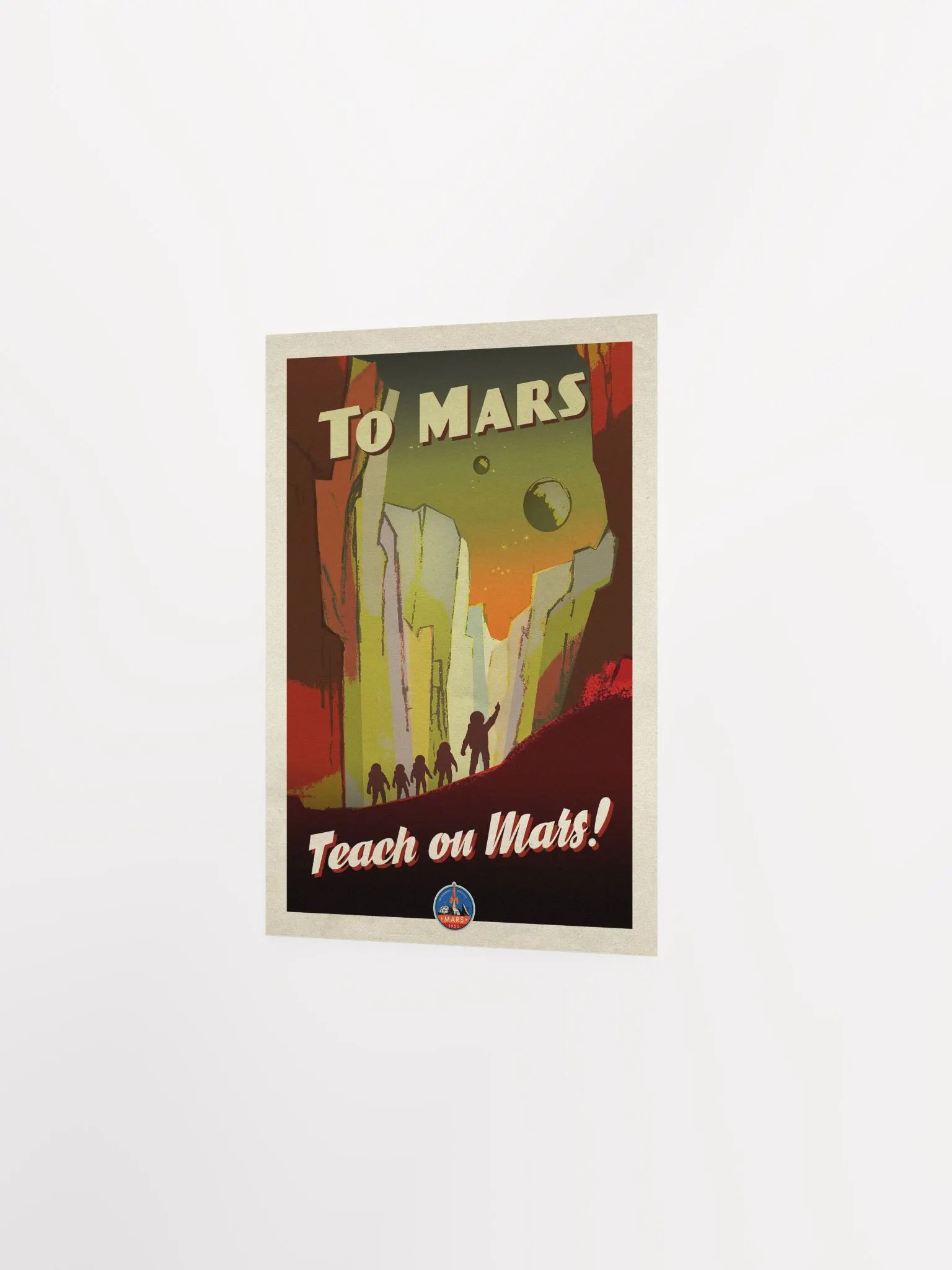 To Mars! — Vintage space poster, retro space art, propaganda poster, retrofuturism art, retro sci-fi print product image (7)