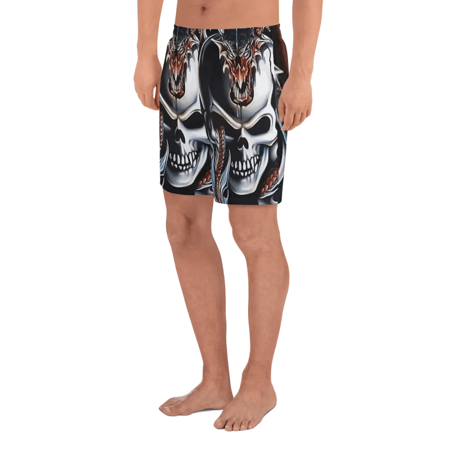 Dragon Skull Athletic Long Shorts product image (4)