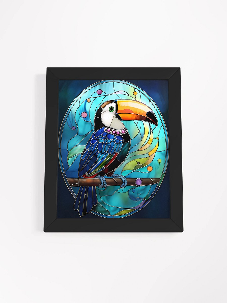 Vibrant Toucan Stained Glass Framed Poster product image (2)